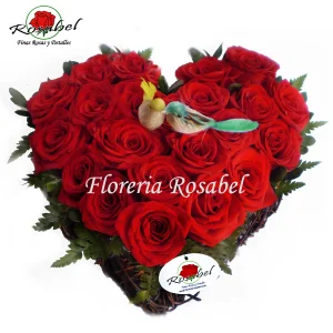Corazon de Rosas Rojas Lima Cod.04