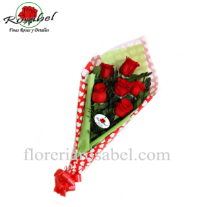 Oferta ramo con seis rosas rojas Oferta ramo con seis rosas rojas