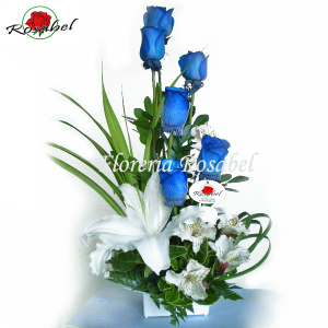 arreglos florales de rosas azules, envio a domicilio lima peru, delivery rosas azules a lima peru