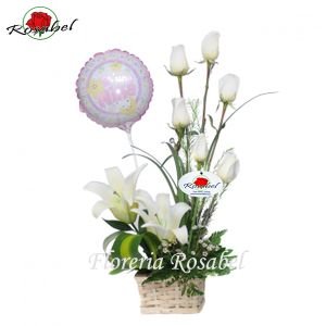 Arreglo floral Nacimiento Niña Cdo.01 Arreglo floral Nacimiento Niña Cdo.01