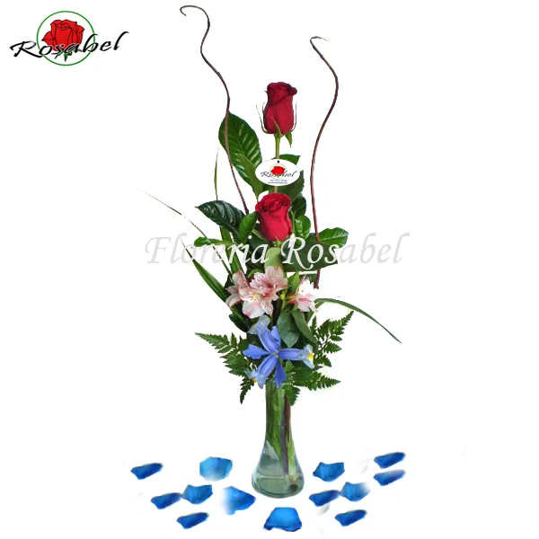 Florero con dos Rosas Cdo 02