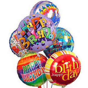 6 Globos de Feliz Cumpleaños 6 Globos de Feliz Cumpleaños