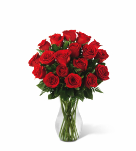 Jarrón con 18 rojas rojas Jarrón con 18 rojas rojas