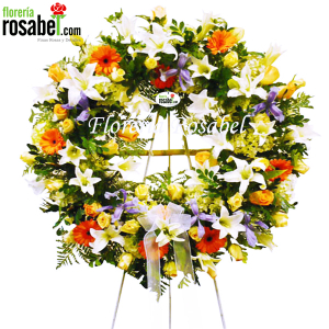 Send funeral wreaths to Peru, Fast delivery of funeral wreaths to Lima, Same day delivery of elegant sympathy wreaths to Peru.