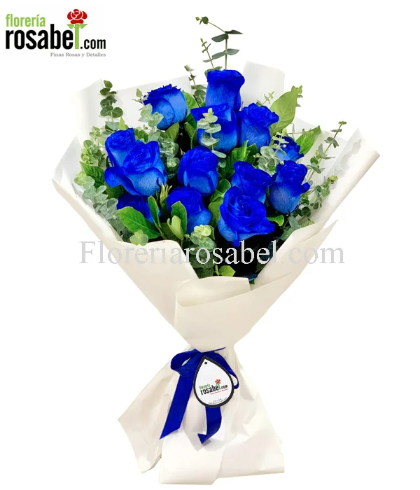 Ramo de Rosas Azules para Hombre