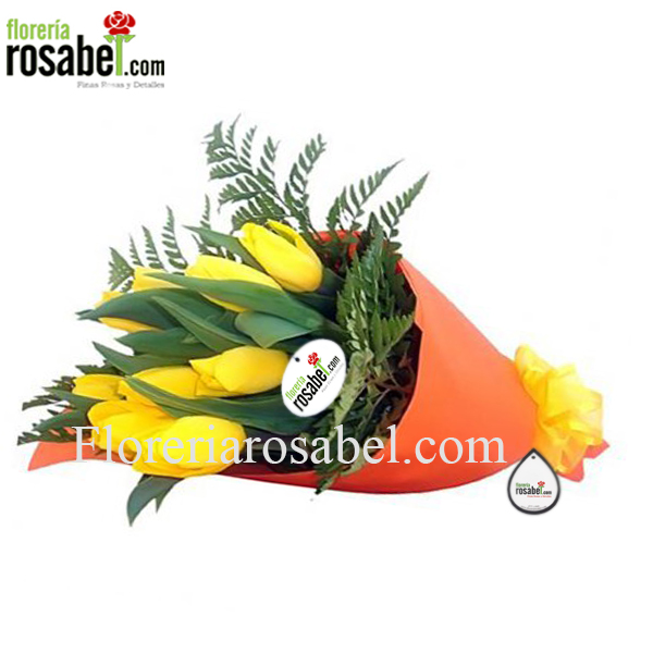 Arreglo Ramo de tulipanes amarillos