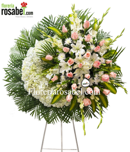 Corona Fúnebre Rosada para Mujer | Florería Rosabel