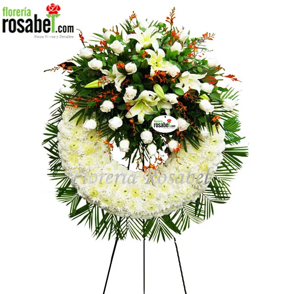 Coronas Florales con Rosas y Flores Blancas en Lima
