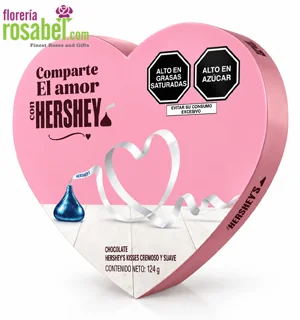 Chocolate Kisses HERSHEY'S Cookies and Cream Corazón Rosado Caja 102g