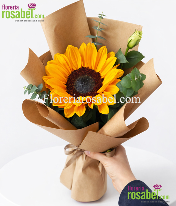 Ramito de 1 girasol individual para mujer con entrega a domicilio en Lima
